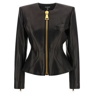 Balmain Women Leather Jacket